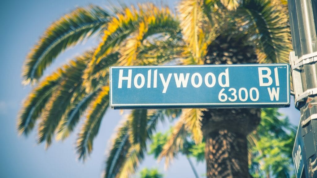 hollywood  Blv street sign