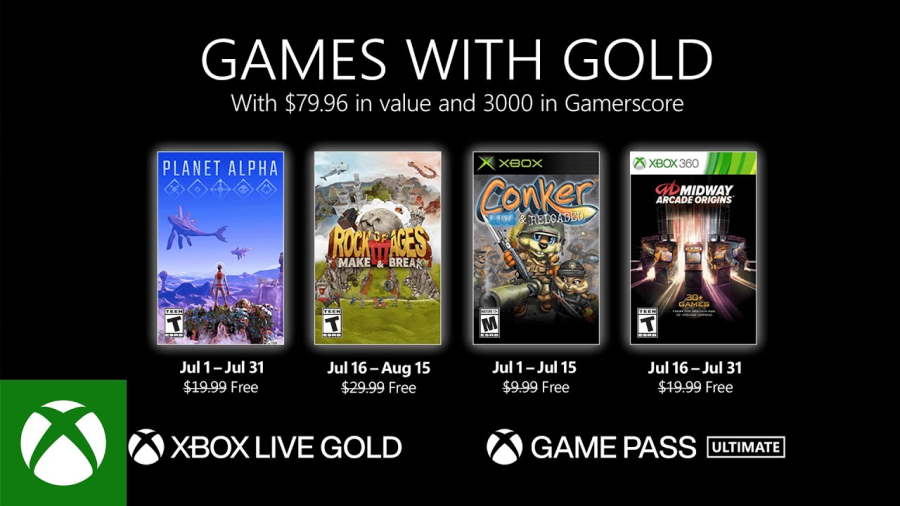 July 2021 Games with Gold Detailed