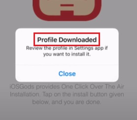 iOSGods-Profile-Downloaded