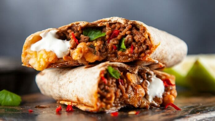 double steak grilled cheese burrito calories