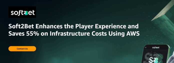 Soft2Bet highlights 55% infrastructure cost savings and improved player experience using AWS cloud solutions.