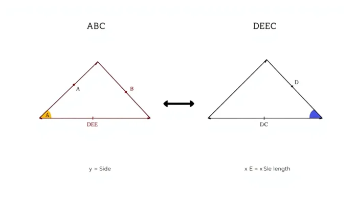 which diagram could be used to prove △abc ~ △dec using similarity transformations?